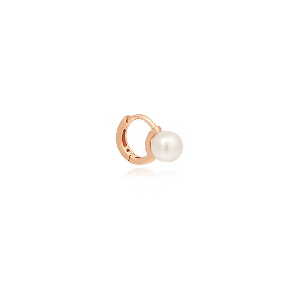 OST - Basic Pearl Ring Type Silver Earrings
