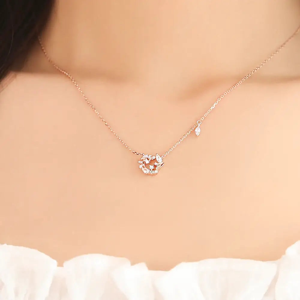 OST - May Emerald Lilac Birth Flower Necklace - OST - Jewelry - Harumio