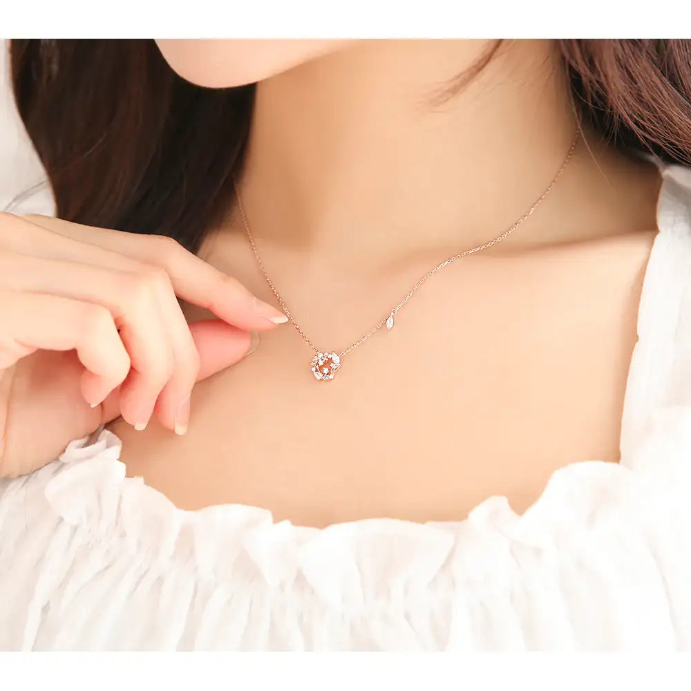 OST - May Emerald Lilac Birth Flower Necklace - OST - Jewelry - Harumio