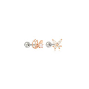 OST - Tulip Diamond Rose Gold Ear Pierce - OST - Jewelry - Harumio