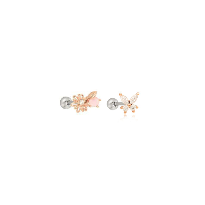 OST - Calendula Pink Opal Rose Gold Ear Pierce