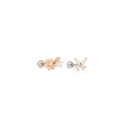 OST - Calendula Pink Opal Rose Gold Ear Pierce - OST - Jewelry - Harumio