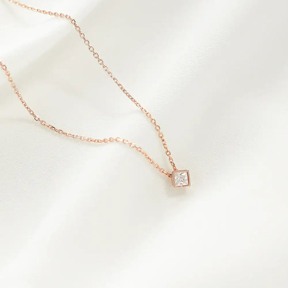 OST - Chic Square Cubic Necklace - OST - Jewelry - Harumio