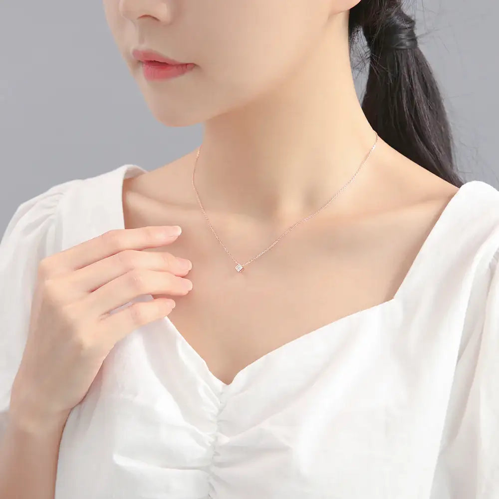 OST - Chic Square Cubic Necklace - OST - Jewelry - Harumio