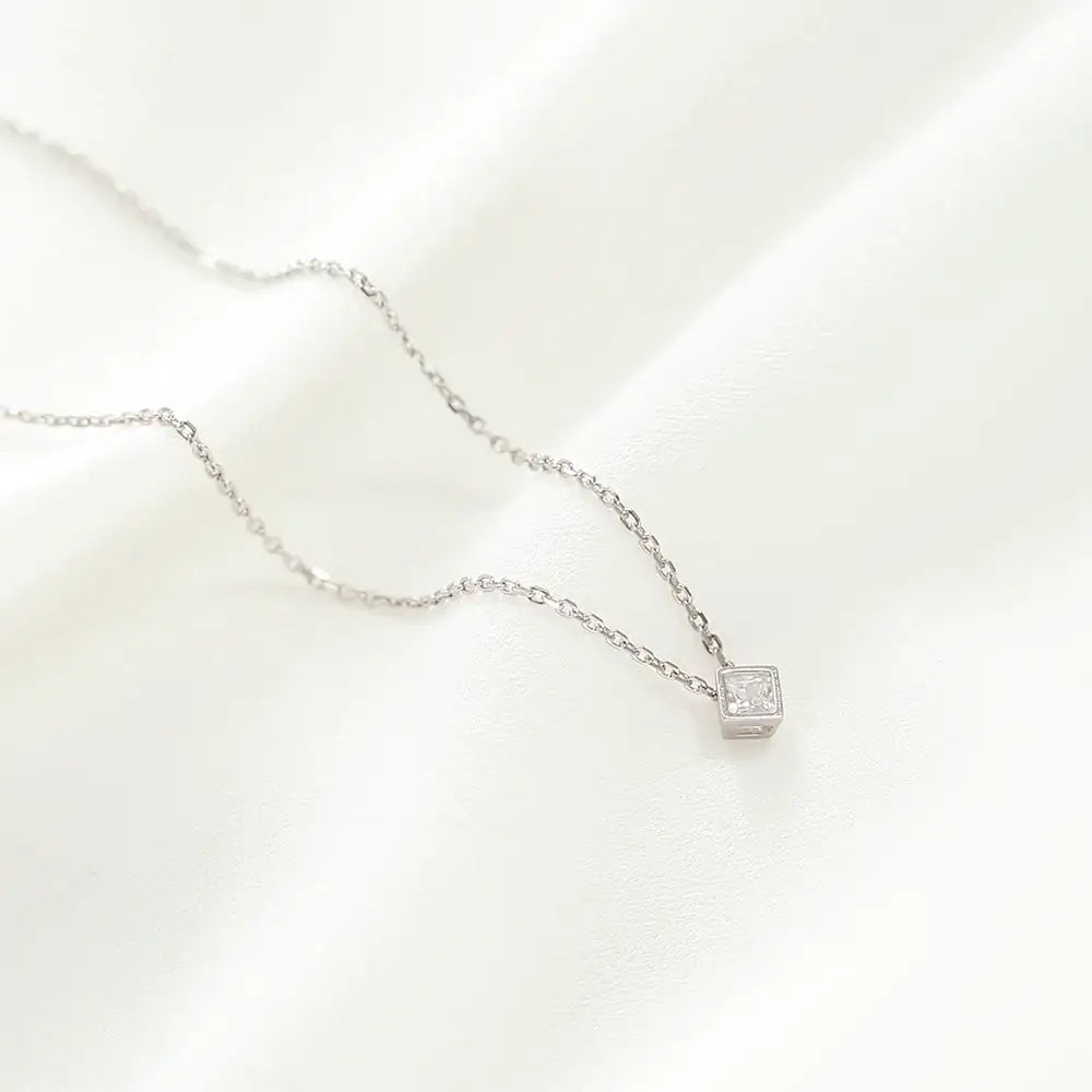 OST - Chic Square Cubic Necklace - OST - Jewelry - Harumio