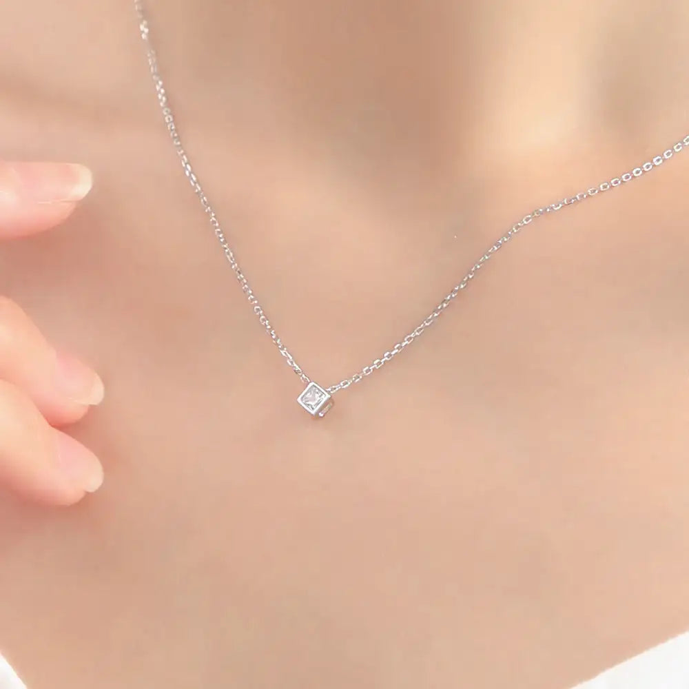 OST - Chic Square Cubic Necklace - OST - Jewelry - Harumio