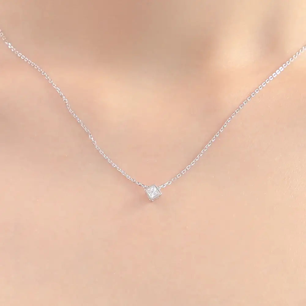 OST - Chic Square Cubic Necklace - OST - Jewelry - Harumio