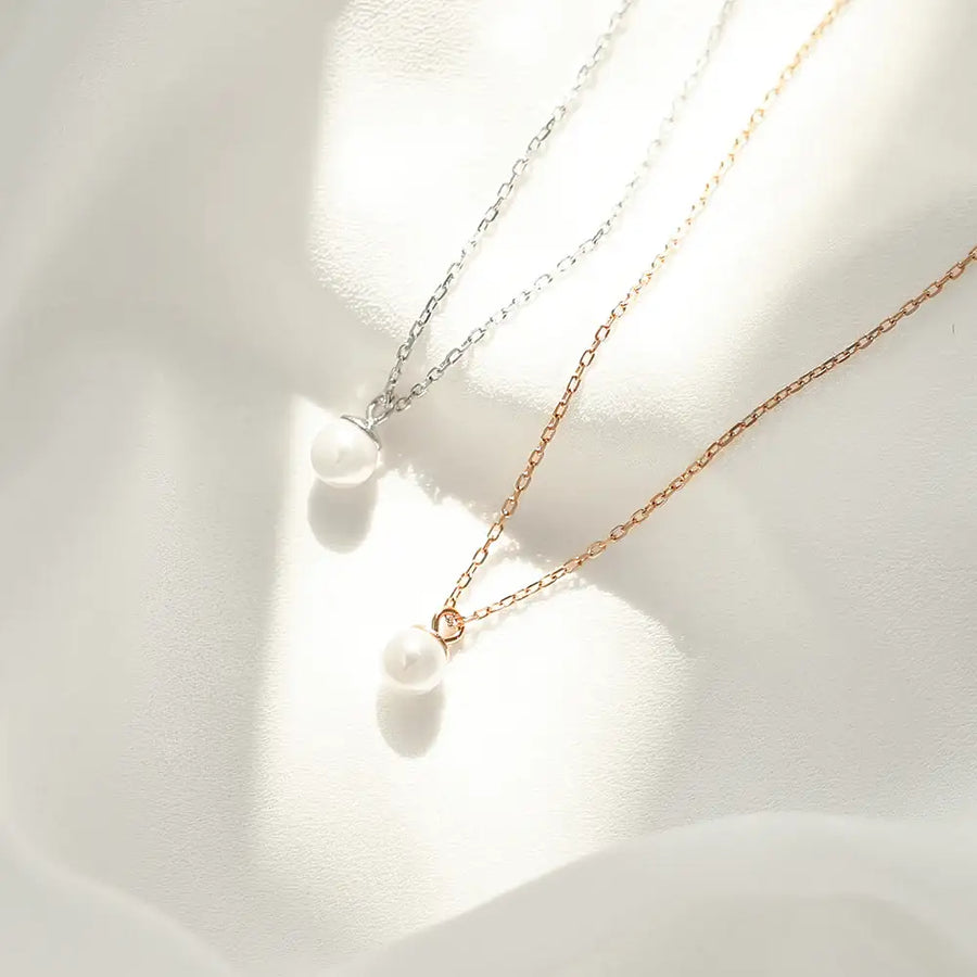 OST - Elegant Slim Pearl Necklace - OST - Jewelry - Harumio