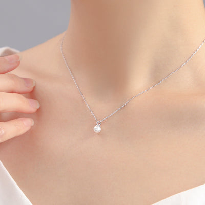 OST - Elegant Slim Pearl Necklace