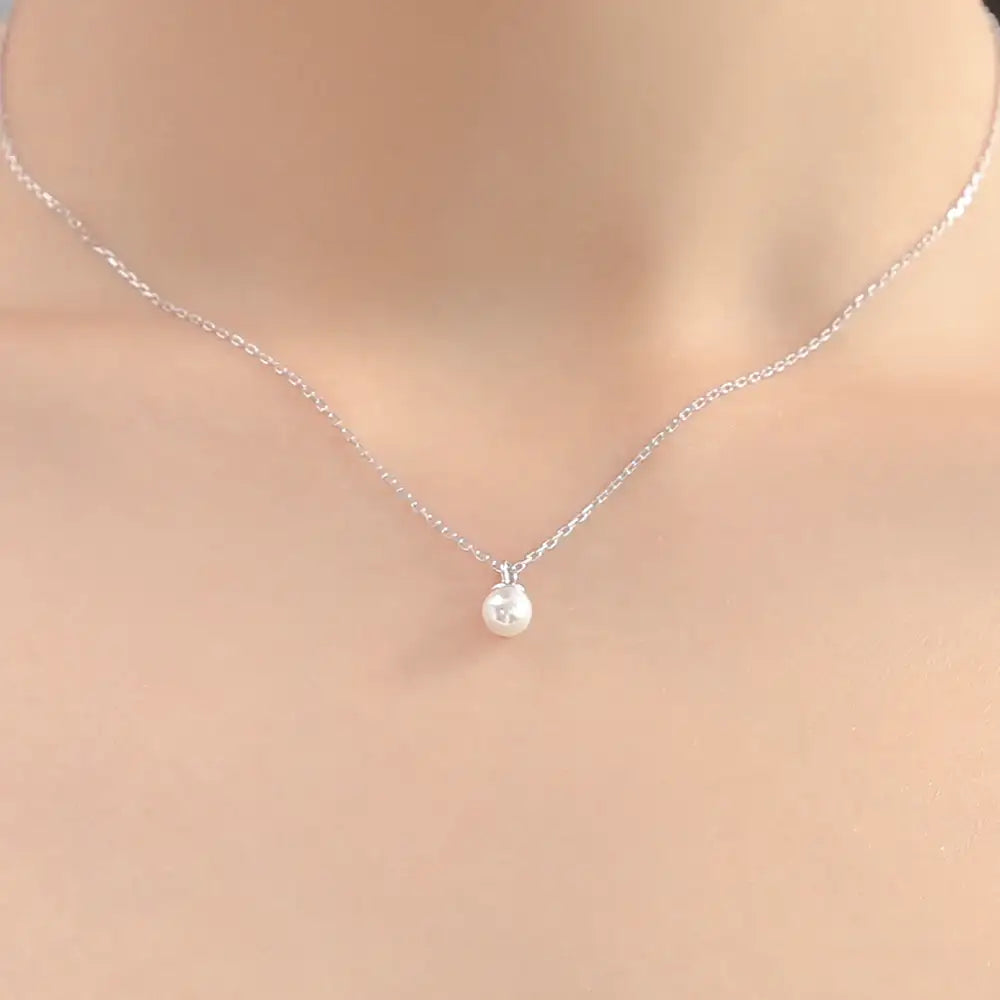 OST - Elegant Slim Pearl Necklace - OST - Jewelry - Harumio