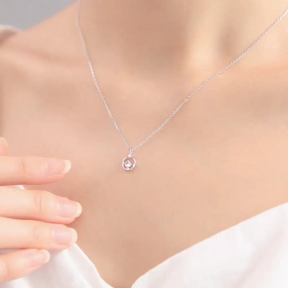 OST - Ring Cubic Silver Necklace - OST - Jewelry - Harumio