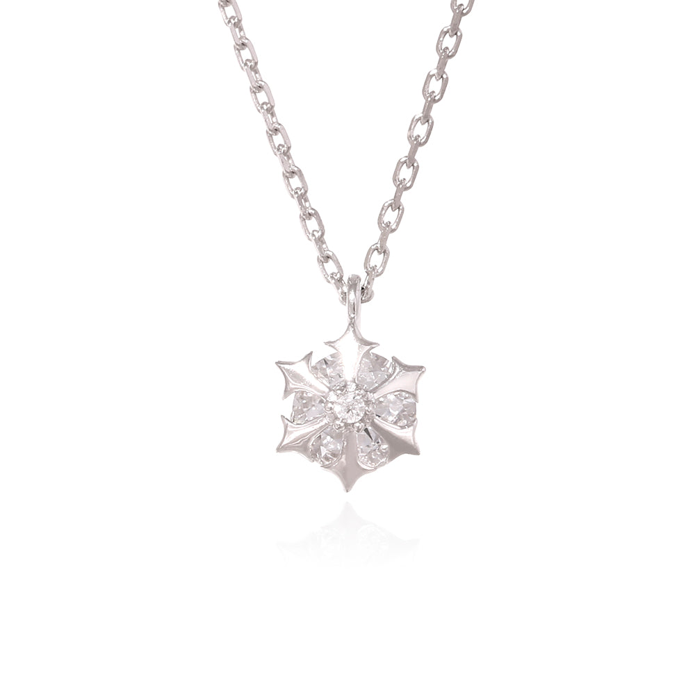 OST - Snow Flower Cubic Silver Women's Necklace