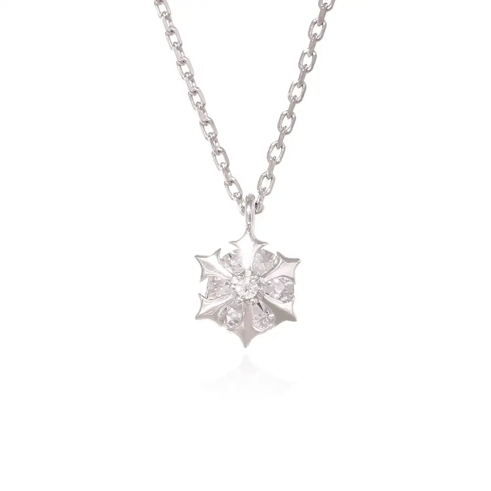 OST - Snow Flower Cubic Silver Women's Necklace - OST - Jewelry - Harumio
