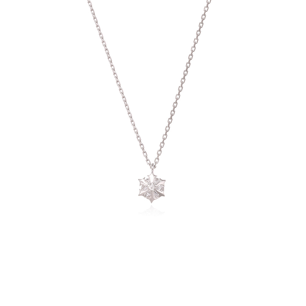 OST - Snow Flower Cubic Silver Women's Necklace