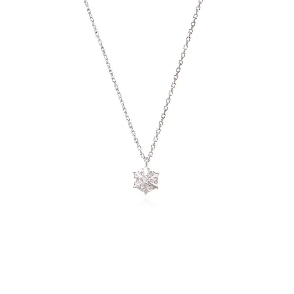 OST - Snow Flower Cubic Silver Women's Necklace - OST - Jewelry - Harumio