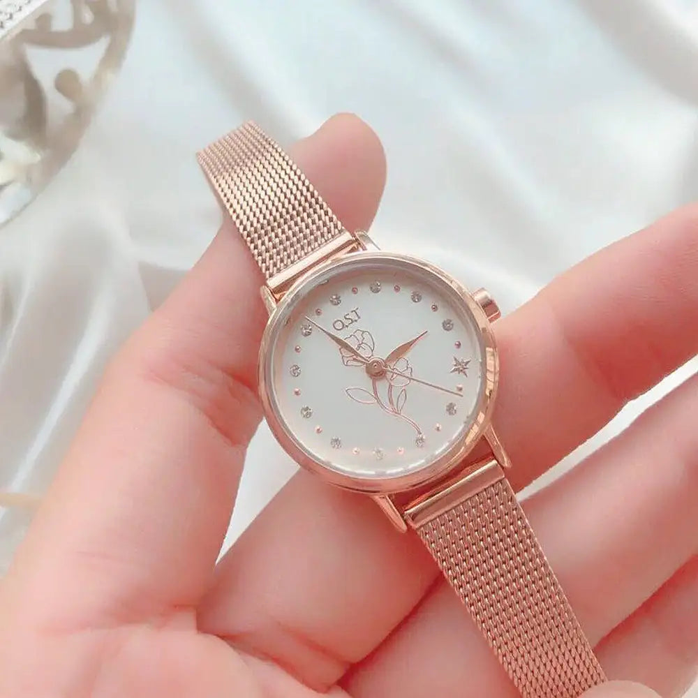 OST - Anemone of Hope Rose Gold Women's Mesh Watch - OST - Watch - Harumio