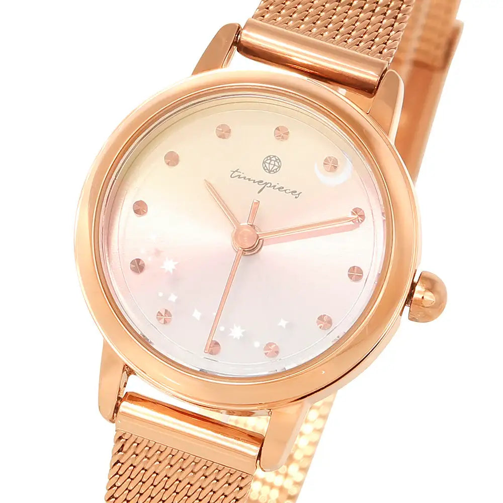OST - Sunrise Moonstar Moving Rose Gold Women's Mesh Watch - OST - Watch - Harumio