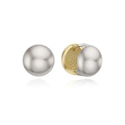 OST - Volume Double Sided Mini Round One Touch Silver Earrings - OST - Jewelry - Harumio