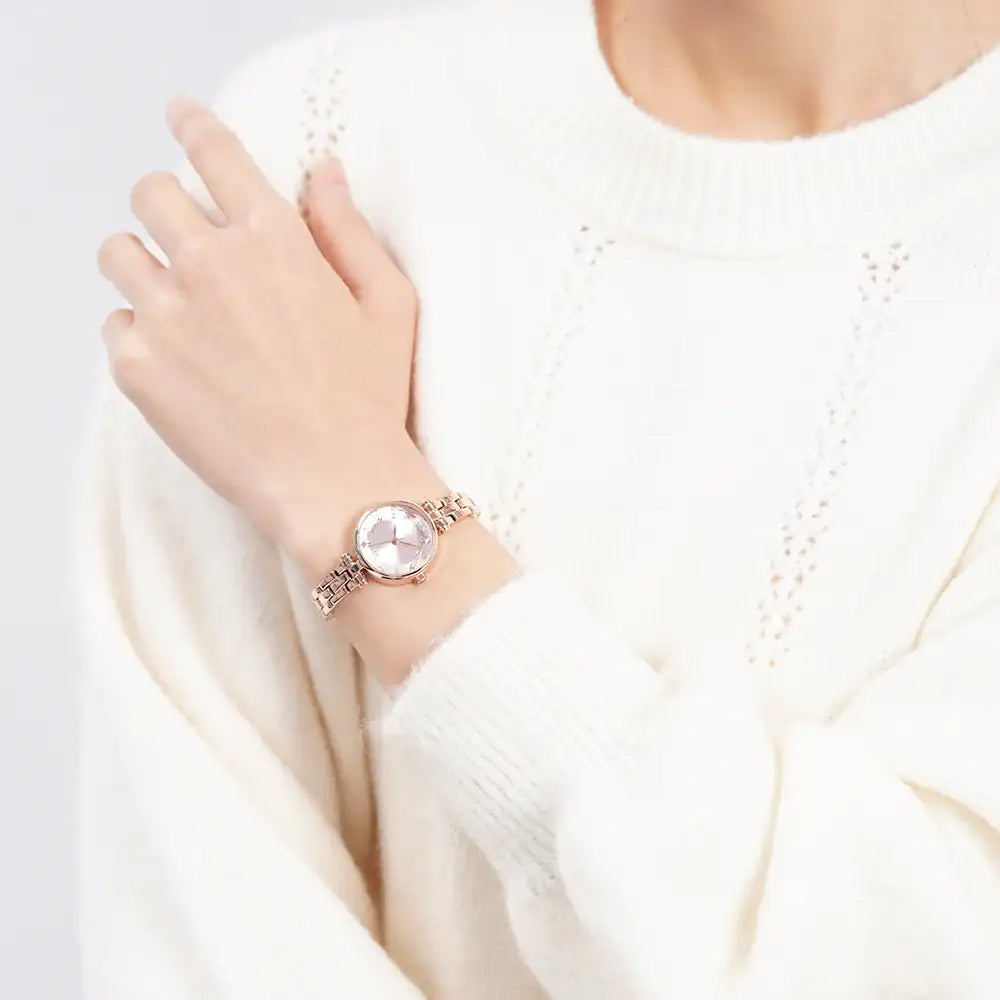 OST - Glass Cut Dial Rose Gold Women's Metal Watch - OST - Watch - Harumio