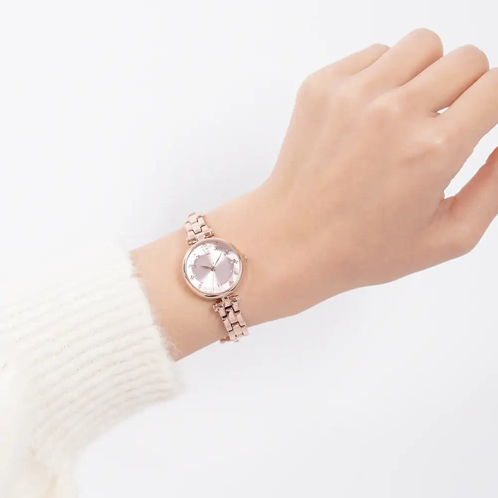 OST - Glass Cut Dial Rose Gold Women's Metal Watch - OST - Watch - Harumio