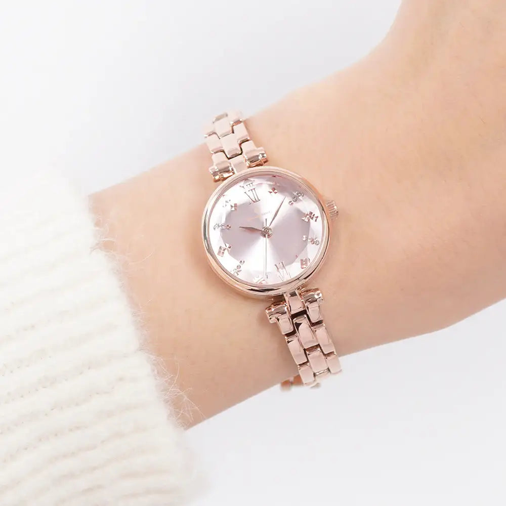 OST - Glass Cut Dial Rose Gold Women's Metal Watch - OST - Watch - Harumio