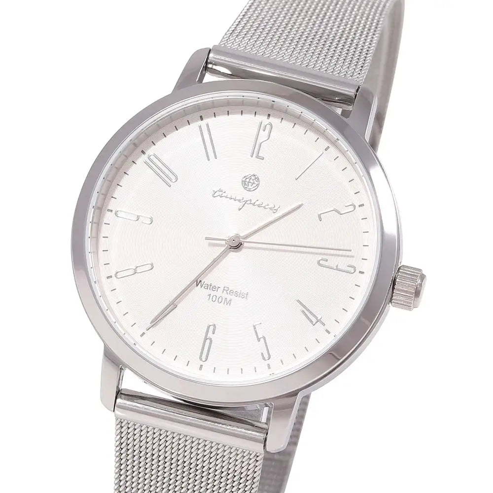 OST - Daily 10 ATM Water Resistance Steel Silver Mesh Watch - OST - Watch - Harumio
