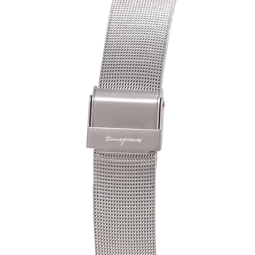 OST - Daily 10 ATM Water Resistance Steel Silver Mesh Watch