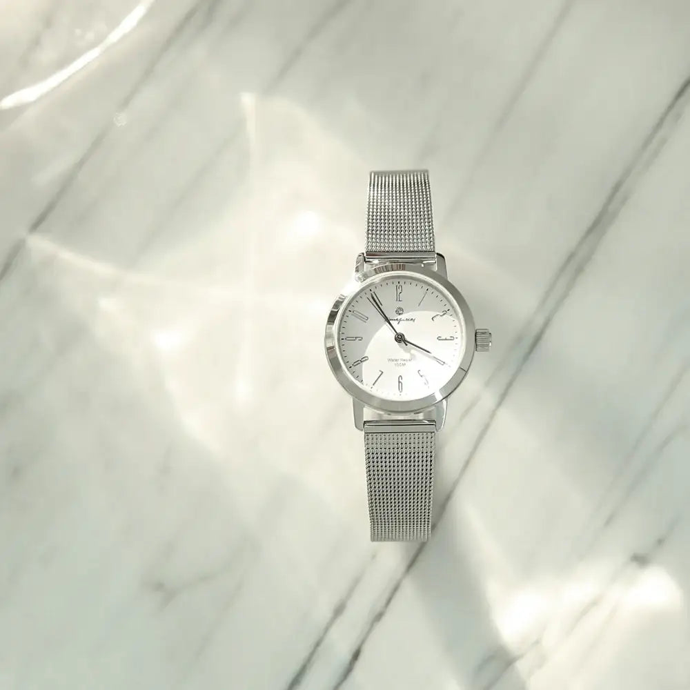 OST - Daily 10 ATM Water Resistance Steel Silver Mesh Watch - OST - Watch - Harumio