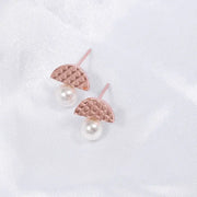 OST - Half Moon Cut 5mm Pearl Women's Earrings - OST - Jewelry - Harumio