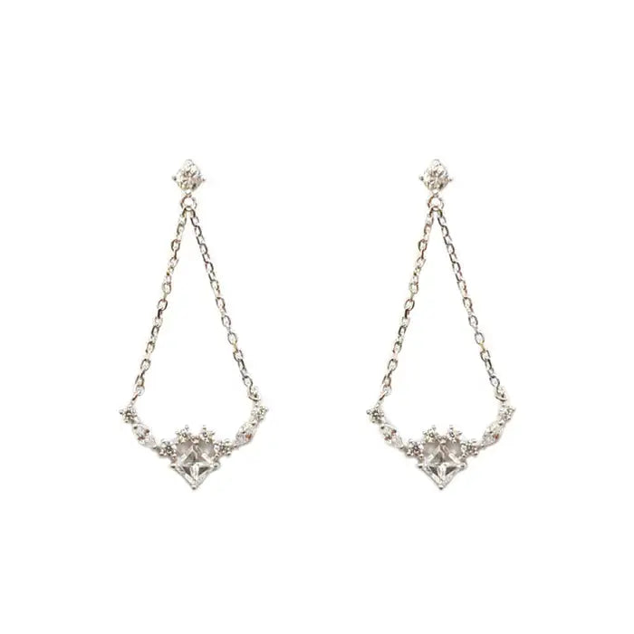 OST - Chandelier Silver Drop Earrings - OST - Jewelry - Harumio