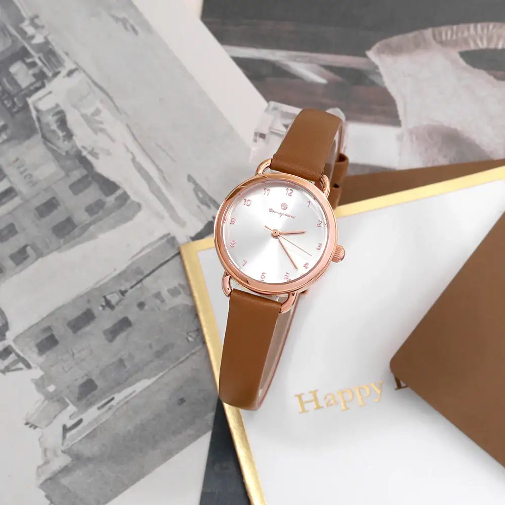 OST - Awesome Glossy Brown Women's Leather Watch - OST - Watch - Harumio