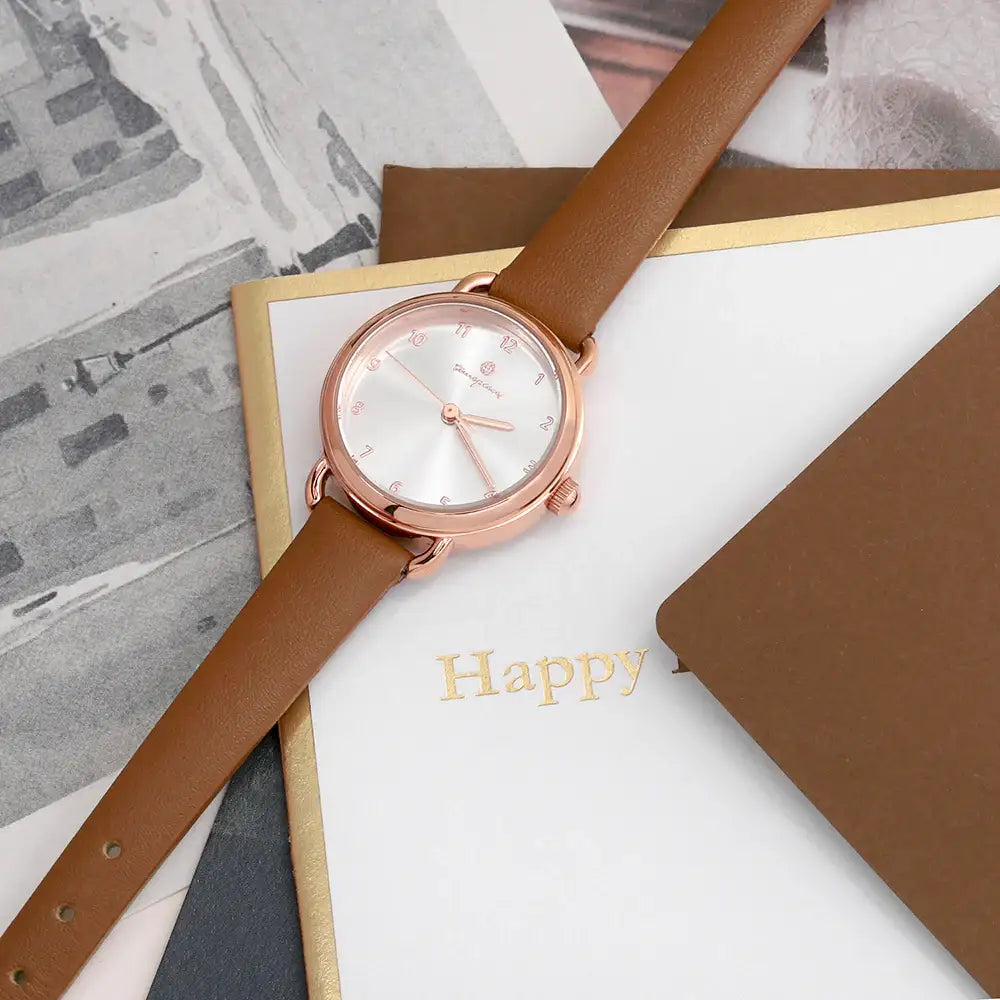 OST - Awesome Glossy Brown Women's Leather Watch - OST - Watch - Harumio