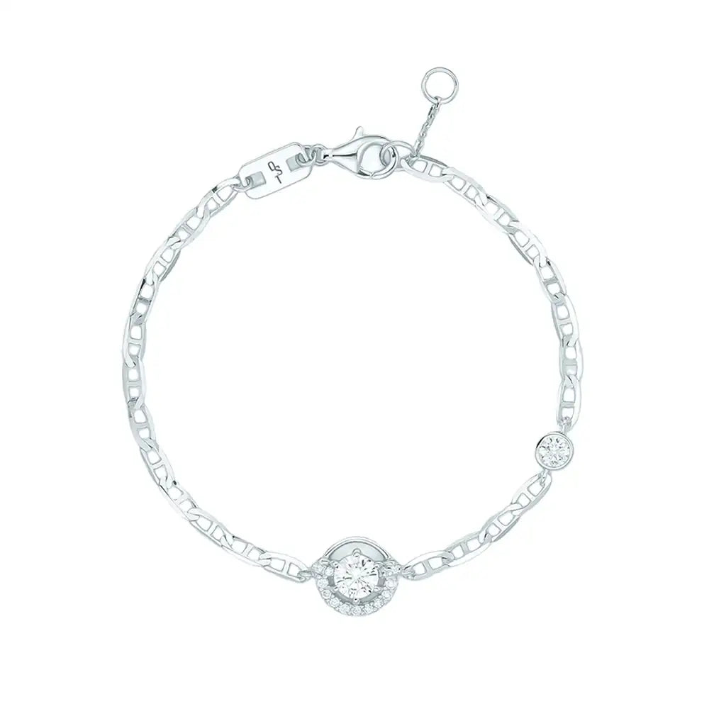 OST - Lucky Lock Horseshoe Link Silver Bracelet - OST - Jewelry - Harumio