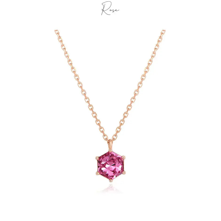CLUE - Swarovski Stone Birthstone Silver Necklace - CLUE - Jewelry - Harumio