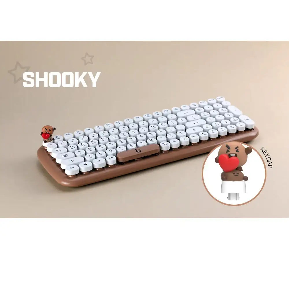 BT21 x Royche - Wireless Retro Keyboard - BT21 x Royche - Wireless Keyboard - Harumio