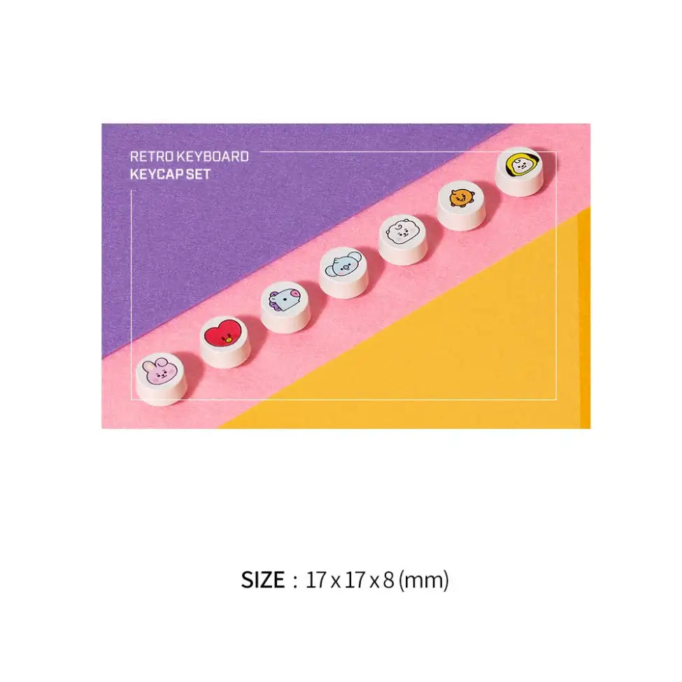 BT21 x Royche - Baby Retro Keyboard Keycap Set - BT21 x Royche - Keycap - Harumio