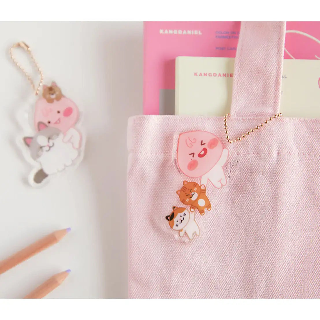 Apeach x KangDaniel - Apeach Transparent Keyring - Apeach x KangDaniel - Accessories - Harumio