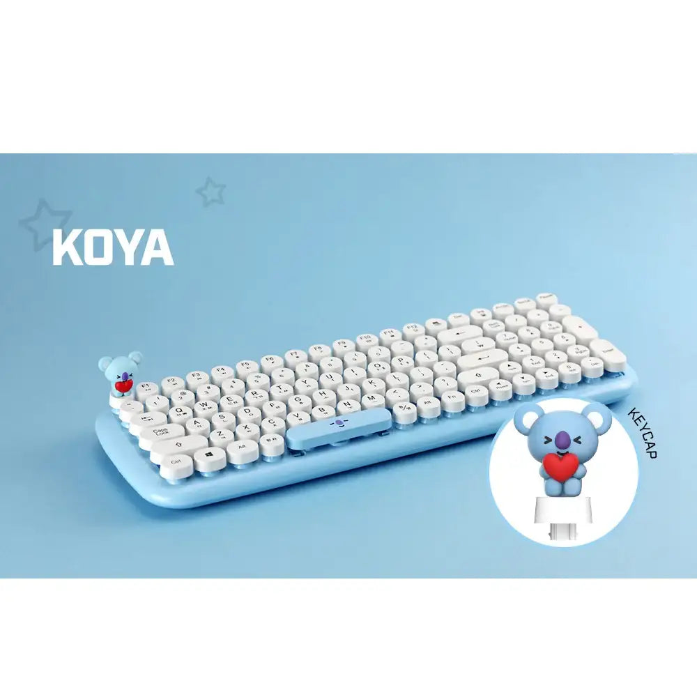 BT21 x Royche - Wireless Retro Keyboard - BT21 x Royche - Wireless Keyboard - Harumio
