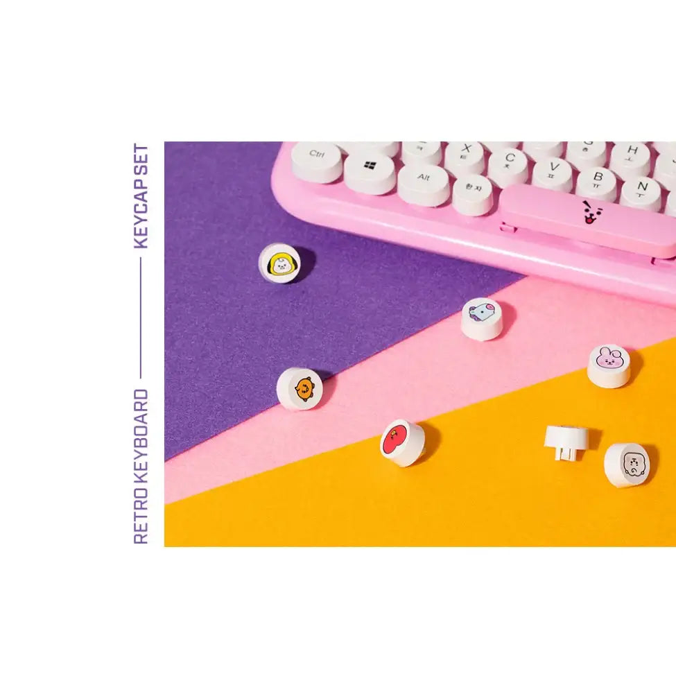 BT21 x Royche - Baby Retro Keyboard Keycap Set - BT21 x Royche - Keycap - Harumio