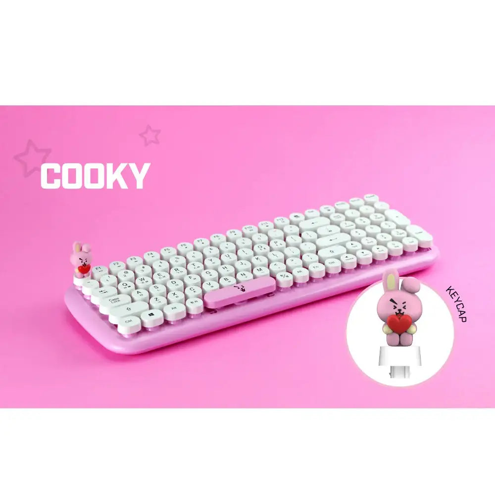 BT21 x Royche - Wireless Retro Keyboard - BT21 x Royche - Wireless Keyboard - Harumio