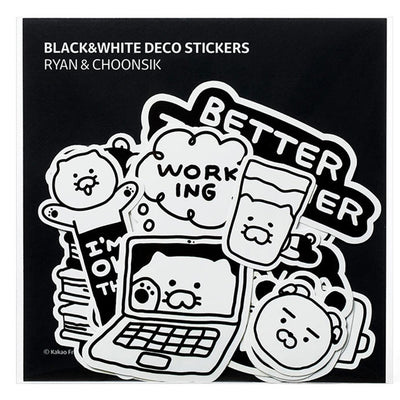 Kakao Friends - Black & White Deco Sticker