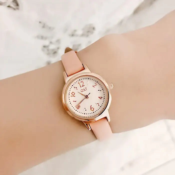 OST - Petite Pink Women's Leather Watch - OST - Watch - Harumio