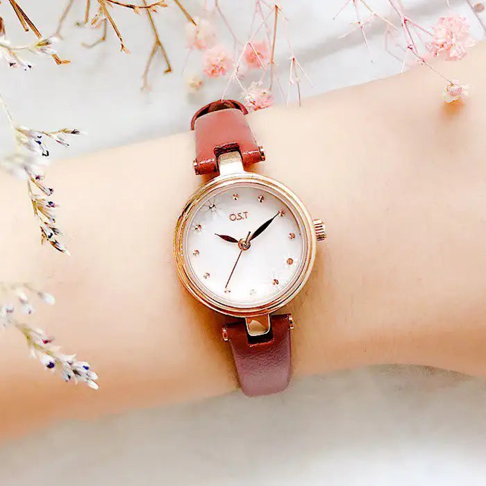 OST - Brown Women's Leather Watch - OST - Watch - Harumio