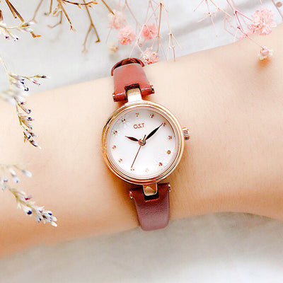 OST - Brown Women's Leather Watch