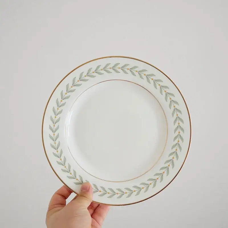 Somkist - Gold Rim Laurel Plate - Somkist - Home & Living - Harumio