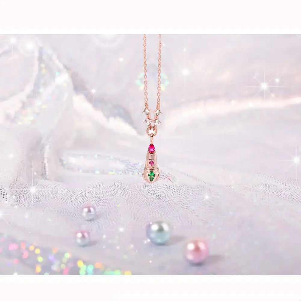 Wedding Peach x CLUE - Lily Rainbow Silver Necklace - Wedding Peach x CLUE - Jewelry - Harumio
