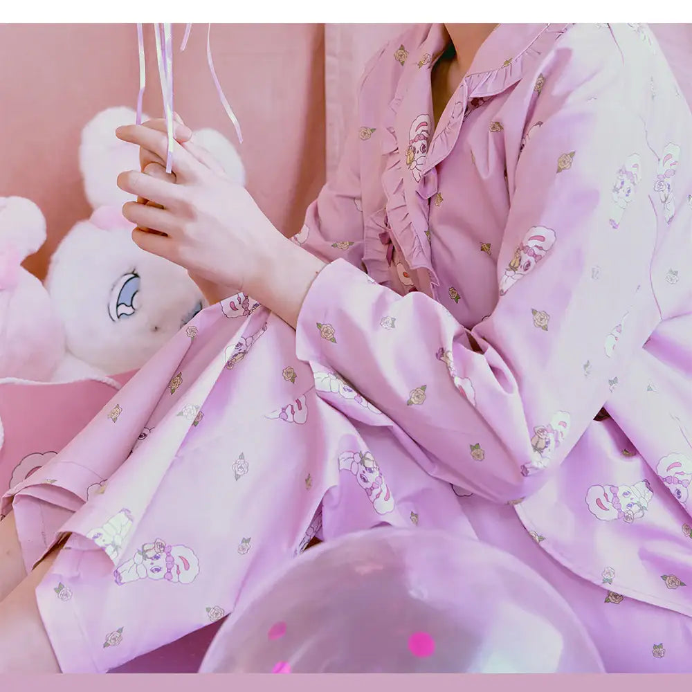 Esther Bunny x Ullala - Sweet Bunny Fair Lavender Pajamas Set - Esther Bunny x Ullala - Clothing - Harumio