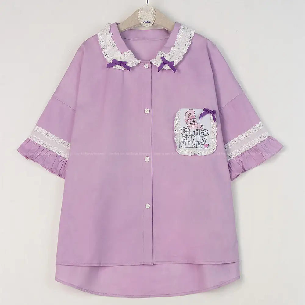 Esther Bunny x Ullala - Sweet and Sour Lavender Pajamas Set - Esther Bunny x Ullala - Clothing - Harumio