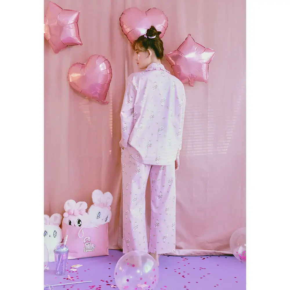 Esther Bunny x Ullala - Sweet Bunny Fair Lavender Pajamas Set - Esther Bunny x Ullala - Clothing - Harumio