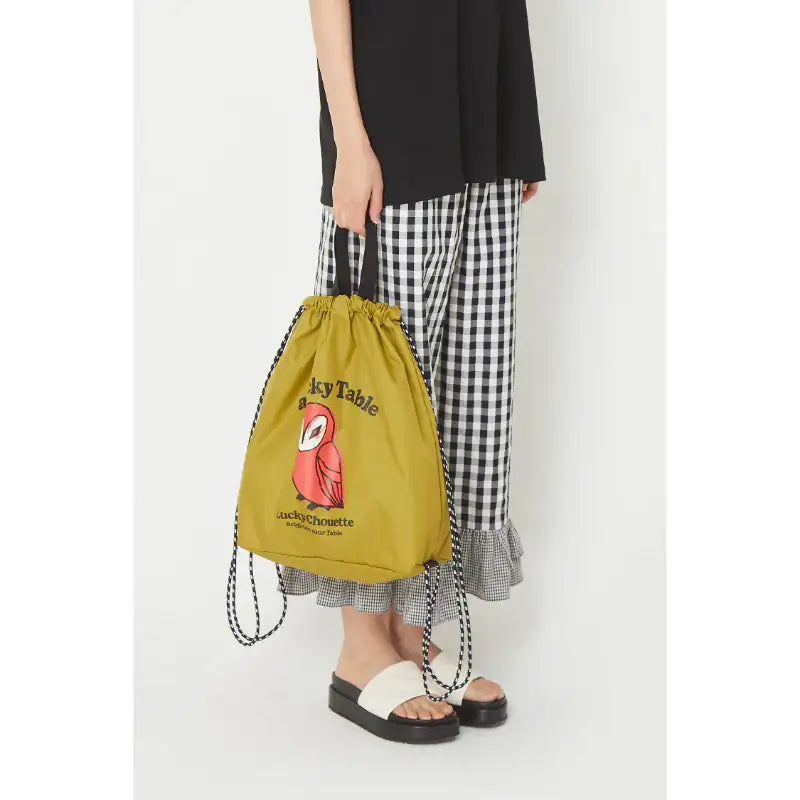 Common Kitchen X Lucky Chouette - A Lucky Table Print Point Nylon Backpack - Common Kitchen X Lucky Chouette - Bags - Harumio